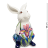 Фарфоровая статуэтка Маленький Кролик с цветком Pavone JP-262/ 6