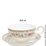 Чайная пара чашка с чайником Milano Marittima Pavone JK-212, фотография чашки с блюдцем