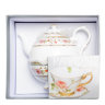 Чайная пара чашка с чайником Milano Marittima Pavone JK-212, фотография набора в коробке