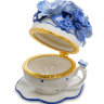 Шкатулка Чашечка  с голубыми цветами Pavone CMS-46/ 4. Фотография в открытом виде