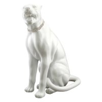Статуэтка из керамики Белая Пантера Ahura S0091K/B