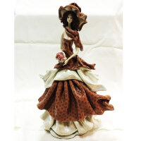 Статуэтка Дама в коричневом с цветами Zampiva