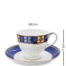 Набор к чаю на 6 персон Золотой Палермо Pavone JK-200, фотография чашки с блюдцем