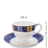 Чайный сервиз 15 предметов на 6 персон Золотой Палермо Pavone JK-195, фотография чашки с блюдцем