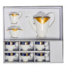 Чайный сервиз 15 предметов на 6 персон Золотой Палермо Pavone JK-195, фотография сервиза в коробке