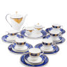 Сервиз чайный 22 предмета на 6 персон Золотой Палермо Pavone JK-194
