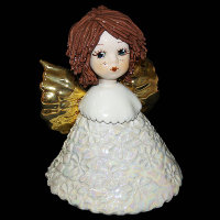 Статуэтка-колокольчик Ангел в белом платье Zampiva