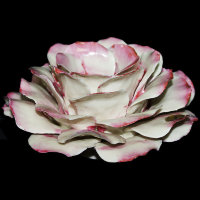 Подсвечник фарфоровая розовая Роза Artigiano Capodimonte
