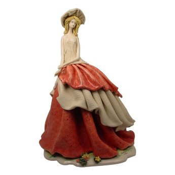 Статуэтка из фарфора Дама красном платье ZamPiva 50094