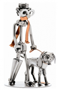 Статуэтка из металла Прогулка с собакой Hinz & Kunst 270