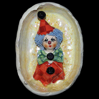 Медальон из фарфора Клоун в красном колпаке Zampiva