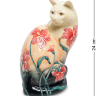 Статуэтка Фарфоровая Кошка в клумбе цветов Pavone JP-11/ 2