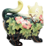 Статуэтка Фарфоровая Кошка с листьями Pavone JP-11/ 15, оборотная сторона