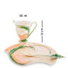 Чайная пара Белые Каллы Pavone FM-01/11. Фотография блюдца и ложки