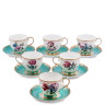 Чайный набор на 6 персон Цветок Неаполя Pavone JK- 21
