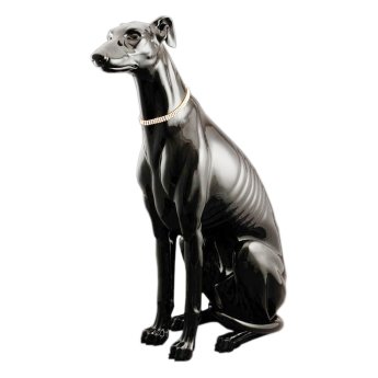 Статуэтка Собака Грейхаунд, черная Ahura 0093K/N