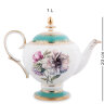 Сервиз чайный на 6 персон Бирюзовый Цветок Неаполя Pavone JK- 20, фотография чайника