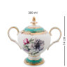 Сервиз чайный на 6 персон Бирюзовый Цветок Неаполя Pavone JK- 20, фотография сахарницы
