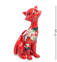 Статуэтка Фарфоровая Ярко-Красная Кошка Pavone JP-11/ 41