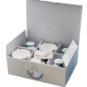 Набор для чая на 6 персон Сакура в цвету Pavone JS-03. Фотография набора в коробке.