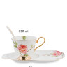Пара чайная Итальянская Роза Pavone JK- 40, фотография чашки с блюдцем