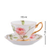 Чайный набор на 2 персоны Итальянская роза Pavone JK- 37, фотография чашки с блюдцем