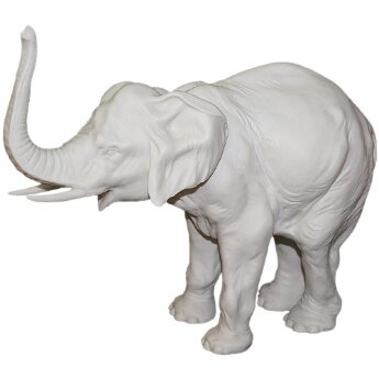 Статуэтка из фарфора Белый Слон с поднятым хоботом Elite & Fabris 202A/EL