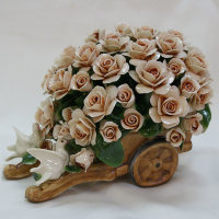 Декоративная цветочная  тележка Artigiano Capodimonte