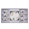 Чайный набор на 6 персон Райский уголок лета Pavone JK- 47, фотография набора в коробке