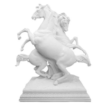 Статуэтка из фарфора Два белых коня Principe 824B/PP