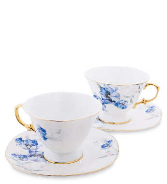 Набор чайный на 2 персоны в голубом Фиор де Парадис Pavone AS-52