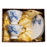 Набор чайный на 2 персоны в голубом Фиор де Парадис Pavone AS-52, фотография набора в коробке