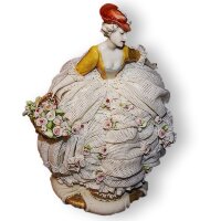 Статуэтка из фарфора Дама в пышном платье с цветами Principe 1088/PP