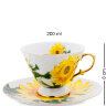Чайный набор подсолнухи на 2 персоны Фиор Дель Аморе Pavone AS-56, фотография чашки с блюдцем