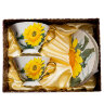 Чайный набор подсолнухи на 2 персоны Фиор Дель Аморе Pavone AS-56, фотография набора в коробке